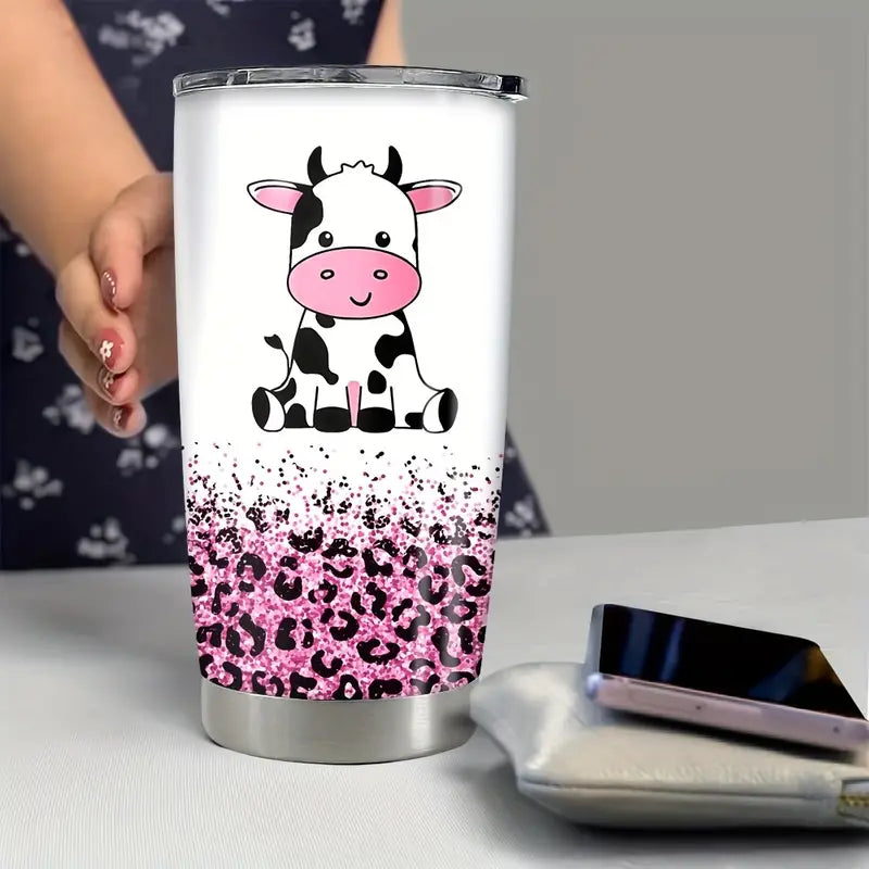 Cow print tumbler 