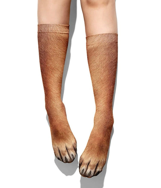 Calcetines con diseño de patas de perro