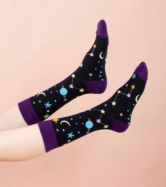 Calcetines con estampado de Luna y estrellas