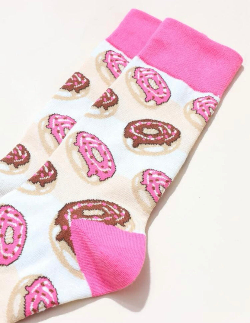 Calcetines con divertido estampado de donuts