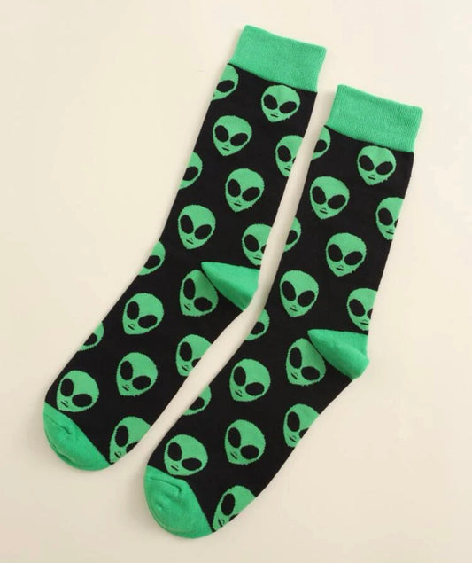Alien Print Socks 