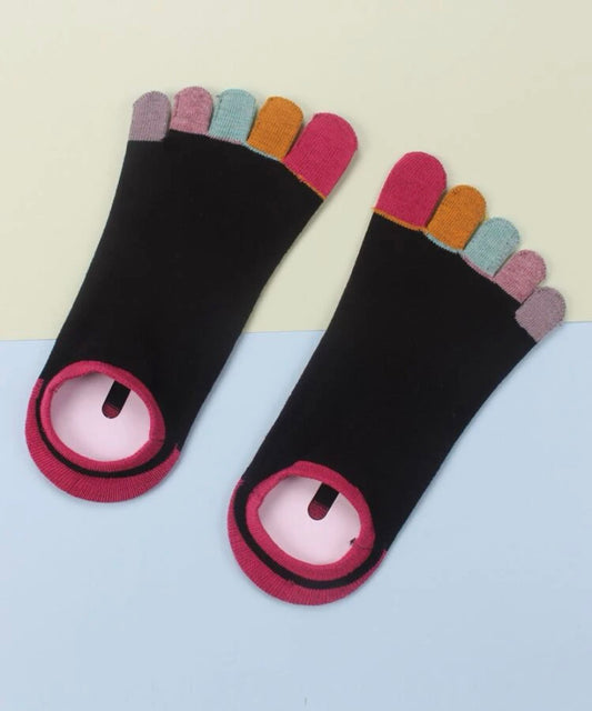Colorful socks with fingers 